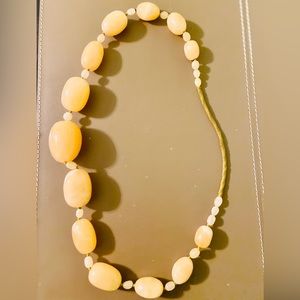 SALE! Stunning semiprecious stone necklace. Hand knotted on silk rope. Heavy!